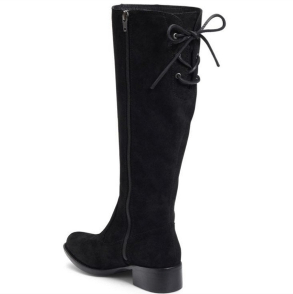 Born Cotto Black Suede Tall Lace Knee High Womens Boots Size 7.5 - Picture 12 of 12